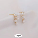 Color-Preserving 14K Bag Pearl Stud Earrings DIY Material Accessories