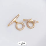 Color-Preserving 14K Bag Zircon OT Buckle for Jewelry DIY