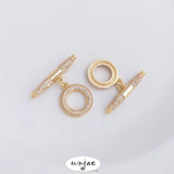 Color-Preserving 14K Bag Zircon OT Buckle for Jewelry DIY