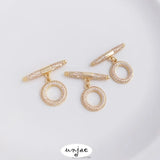 Color-Preserving 14K Bag Zircon OT Buckle for Jewelry DIY