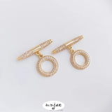 Color-Preserving 14K Bag Zircon OT Buckle for Jewelry DIY