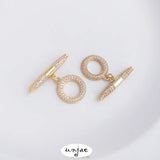 Color-Preserving 14K Bag Zircon OT Buckle for Jewelry DIY