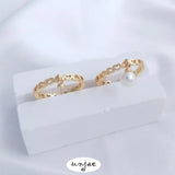 14K Copper-Clad Real Half-Hole Bead Ring DIY Open Ring
