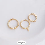 14K Copper-Clad Real Half-Hole Bead Ring DIY Open Ring