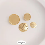 14K Copper-Clad Net Plate Brooch DIY Jewelry Material Disc