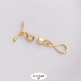 14K Color-Preserving 8-Char OT Buckle Necklace DIY Clasp Accessories
