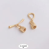 14K Color-Preserving 8-Char OT Buckle Necklace DIY Clasp Accessories
