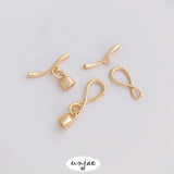 14K Color-Preserving 8-Char OT Buckle Necklace DIY Clasp Accessories