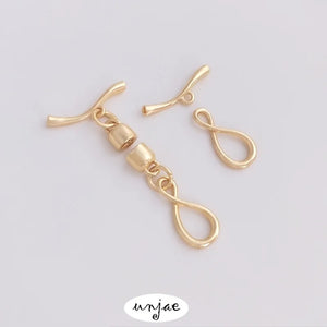 14K Color-Preserving 8-Char OT Buckle Necklace DIY Clasp Accessories