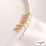 14K Anti-Allergic Flat Ear Hook Spring Belt Bead Earrings DIY Material
