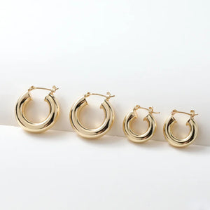 14K Gold-Clad Copper Tube Earrings DIY Material Accessories