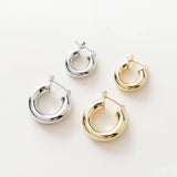 14K Gold-Clad Copper Tube Earrings DIY Material Accessories