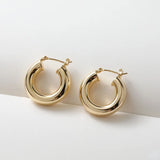 14K Gold-Clad Copper Tube Earrings DIY Material Accessories