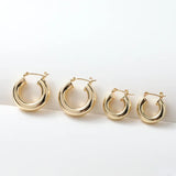 14K Gold-Clad Copper Tube Earrings DIY Material Accessories