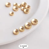 14K Gold-Coated Zircon Bead Isolation Bead DIY Jewelry