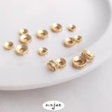14K Gold-Coated Zircon Bead Isolation Bead DIY Jewelry