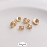 14K Gold-Coated Zircon Bead Isolation Bead DIY Jewelry