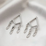 14K Diamond Chain Tassel Pendant DIY Earrings Accessories 2PCS