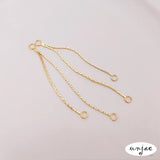 14K Gold Ear Wire Tassel DIY Jewelry Connectors