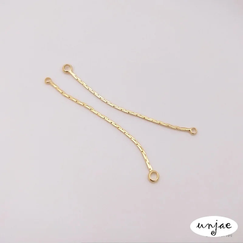 14K Gold Ear Wire Tassel DIY Jewelry Connectors