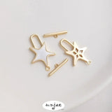 14K Inlaid Mother Shell Peach Heart OT Buckle DIY Jewelry Connector