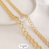 14K QQ Chain European & American Retro Coarse Ore Chain DIY Jewelry