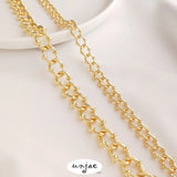 14K QQ Chain European & American Retro Coarse Ore Chain DIY Jewelry