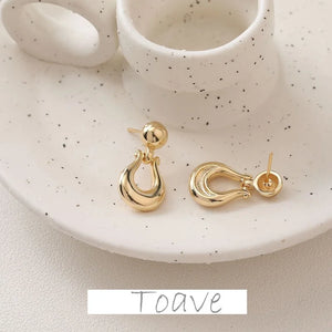 14K Niche Horseshoe Earrings DIY Hand-made Accessories