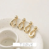14K Niche Horseshoe Earrings DIY Hand-made Accessories