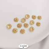 14K Small Daisy Rose Flower Bead Holder for DIY Bracelet Jewelry