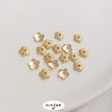 14K Small Daisy Rose Flower Bead Holder for DIY Bracelet Jewelry