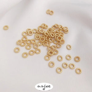 14K Twist Closed Ring 4.5mm DIY Bracelet Jewelry Spacer Bead Ring