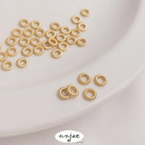 14K Twist Closed Ring 4.5mm DIY Bracelet Jewelry Spacer Bead Ring