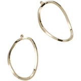 14K Geometric Twisted Square Oval Pendant Earrings DIY Accessories