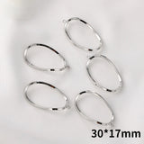 14K Geometric Twisted Square Oval Pendant Earrings DIY Accessories