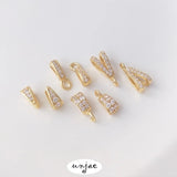 14K Zircon Melon Seed Buckle Pendant Holder DIY Jewelry Accessories