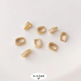 14K Zircon Melon Seed Buckle Pendant Holder DIY Jewelry Accessories