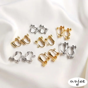 14K18K Golden Silicone Plug Ear Clip DIY Ear Hook Earrings