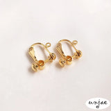 14K18K Golden Silicone Plug Ear Clip DIY Ear Hook Earrings