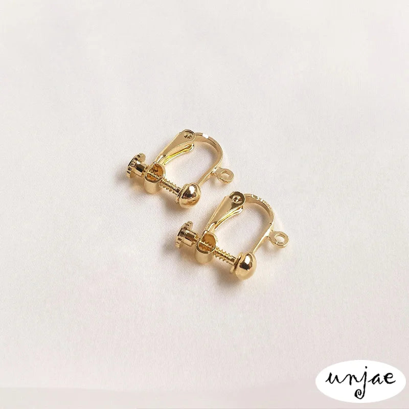 14K18K Golden Silicone Plug Ear Clip DIY Ear Hook Earrings