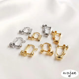 14K18K Golden Silicone Plug Ear Clip DIY Ear Hook Earrings