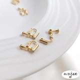 14K18K Golden Silicone Plug Ear Clip DIY Ear Hook Earrings