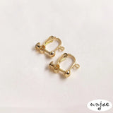 14K18K Golden Silicone Plug Ear Clip DIY Ear Hook Earrings