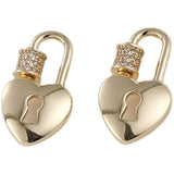 Color-preserving 14k Love Lock Screw Buckle Diy Accessories