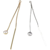 14k Snake Bone Chain Zircon Tassel Pendant Earrings DIY Accessories