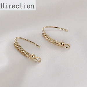 14k Zircon Claw Chain DIY Earrings Accessories Material