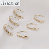 14k Zircon Claw Chain DIY Earrings Accessories Material