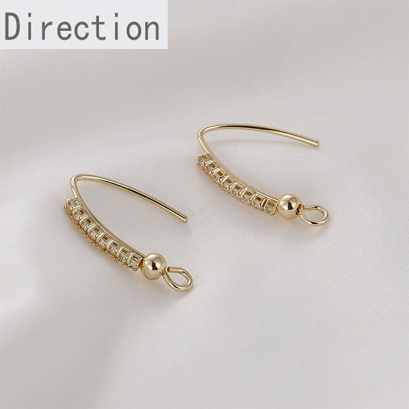 14k Zircon Claw Chain DIY Earrings Accessories Material