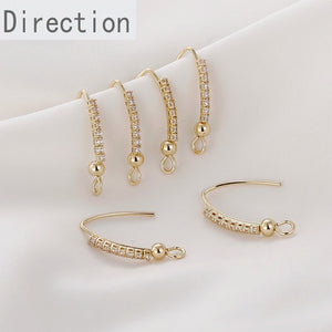 14k Zircon Claw Chain DIY Earrings Accessories Material