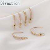 14k Zircon Claw Chain DIY Earrings Accessories Material